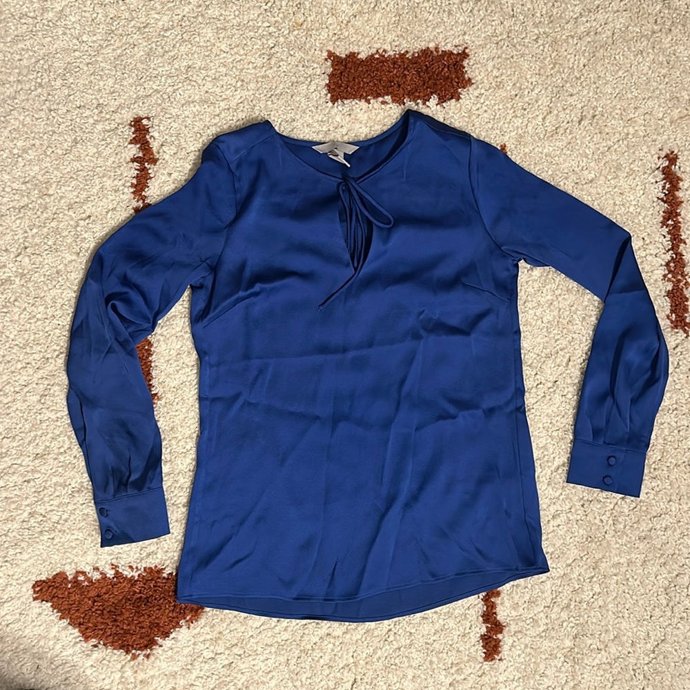 Women’s Royal Blue Long-Sleeve Blouse